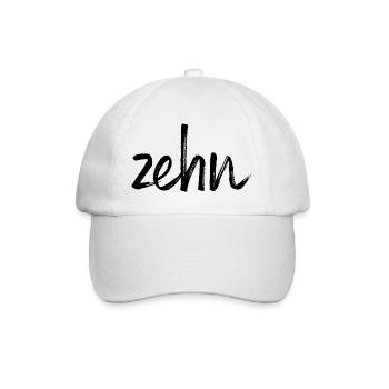 zehn 10 Geburtstag Geschenk Zahl - Baseballkappe - Weiß/Weiß - Vorne