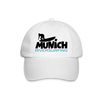 Munich Riversurfing München Surfer - Baseballkappe - Weiß/Weiß - Vorne