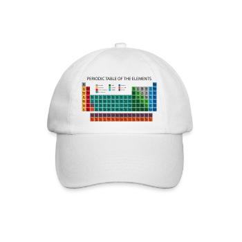 Periodensystem - Baseballkappe - Weiß/Weiß - Vorne