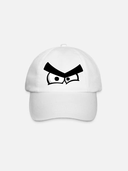 Verärgerte Augen - Baseballkappe - Weiß/Weiß