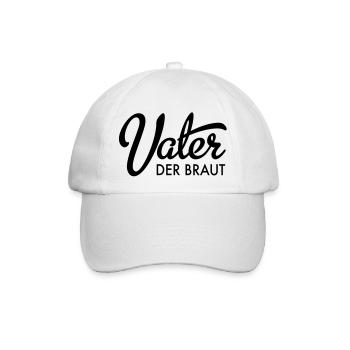 Vater der Braut - Baseballkappe - Weiß/Weiß - Vorne