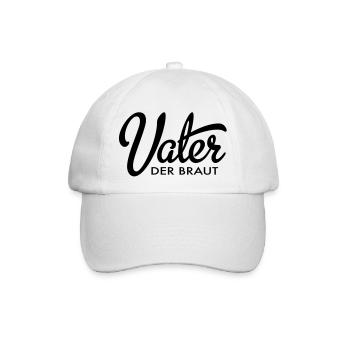 Vater der Braut - Baseballkappe - Weiß/Weiß - Vorne