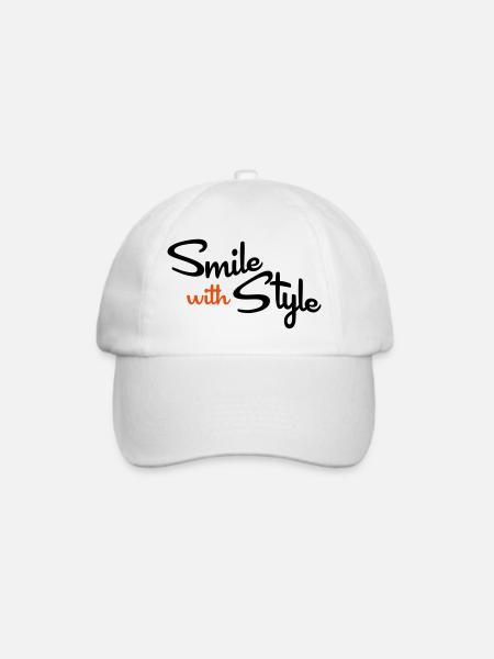 smile - Baseballkappe - Weiß/Weiß
