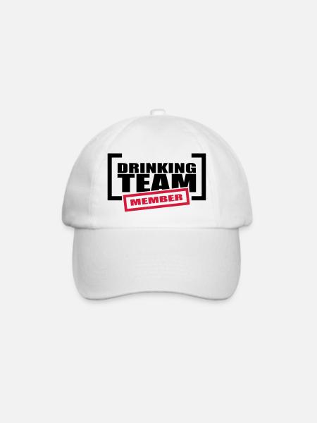 Drinking Team Member - Baseballkappe - Weiß/Weiß