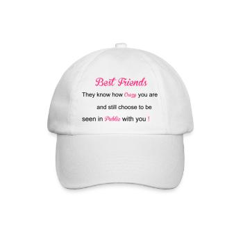 Best Friends - Baseballkappe - Weiß/Weiß - Vorne