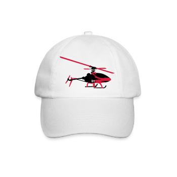 Hubschrauber - Baseballkappe - Weiß/Weiß - Vorne