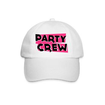 Party Crew - Baseballkappe - Weiß/Weiß - Vorne