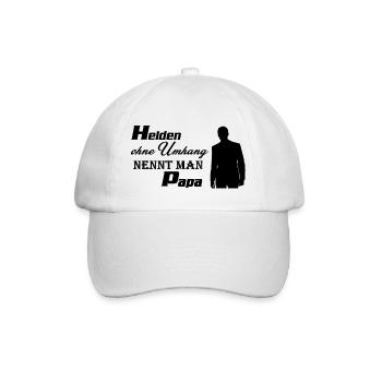 Helden Papa - Baseballkappe - Weiß/Weiß - Vorne