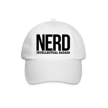 nerd - Baseballkappe - Weiß/Weiß - Vorne