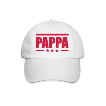 Pappa - Baseballkappe - Weiß/Weiß - Vorne