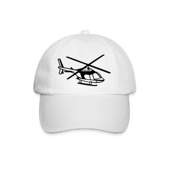 Hubschrauber - Baseballkappe - Weiß/Weiß - Vorne