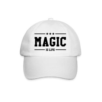 Magic is life - Baseballkappe - Weiß/Weiß - Vorne