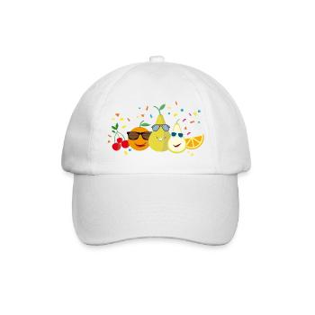 Fröhliche Früchtchen - Baseballkappe - Weiß/Weiß - Vorne