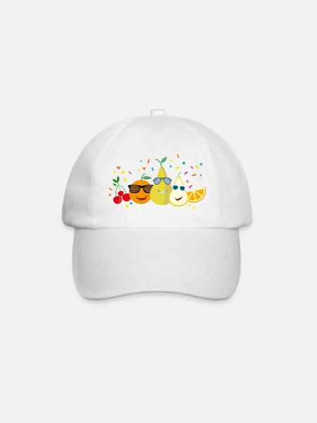 Fröhliche Früchtchen - Baseballkappe - Weiß/Weiß