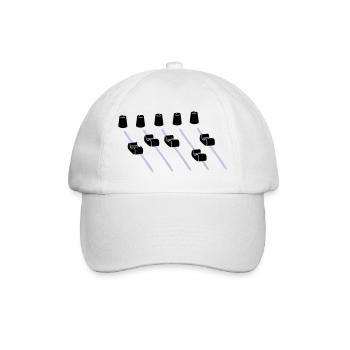 music mixer - Baseballkappe - Weiß/Weiß - Vorne