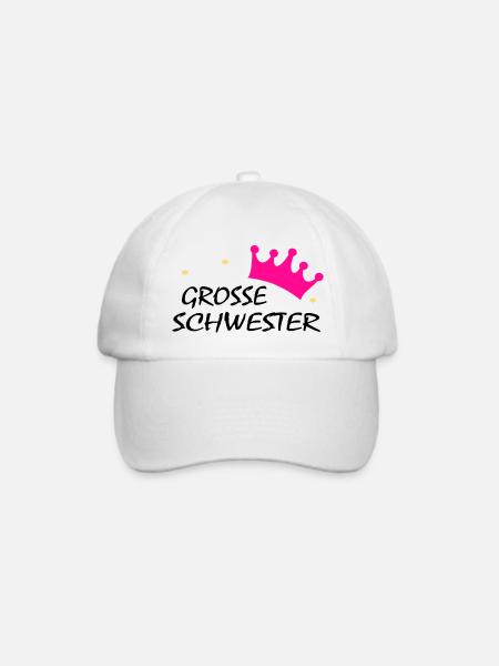 grosse schwester - Baseballkappe - Weiß/Weiß