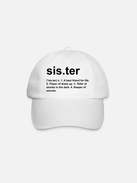 sister - Baseballkappe - Weiß/Weiß