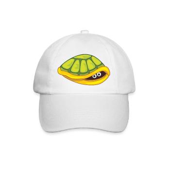 Lustige verängstigte Schildkrötenhaut - Baseballkappe - Weiß/Weiß - Vorne