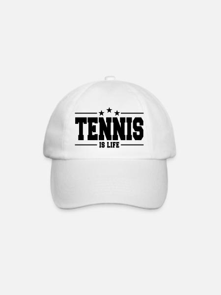 tennis is life 1 - Baseballkappe - Weiß/Weiß