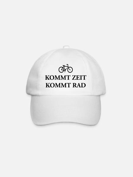 Kommt Zeit Rad - Baseballkappe - Weiß/Weiß