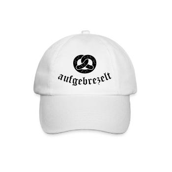 Salzbrezel „aufgebrezelt“ - Baseballkappe - Weiß/Weiß - Vorne
