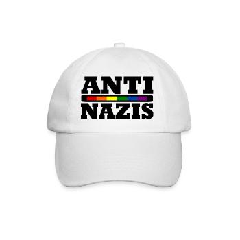 ANTI NAZIS - Baseballkappe - Weiß/Weiß - Vorne