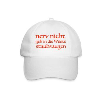nerv nicht - Baseballkappe - Weiß/Weiß - Vorne