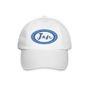 Jan | oval - Baseballkappe - Weiß/Weiß - Vorne