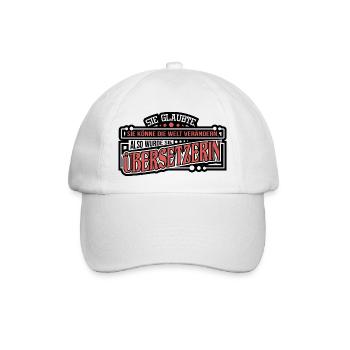 Übersetzer Übersetzerin Geschenk Dolmetscher - Baseballkappe - Weiß/Weiß - Vorne