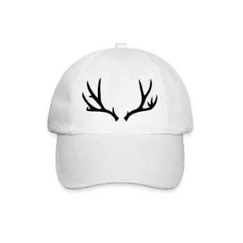 Jagd und Geweih - Baseballkappe - Weiß/Weiß - Vorne
