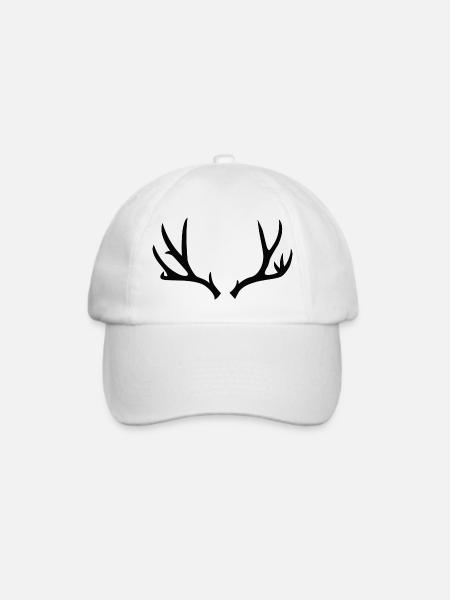 Jagd und Geweih - Baseballkappe - Weiß/Weiß