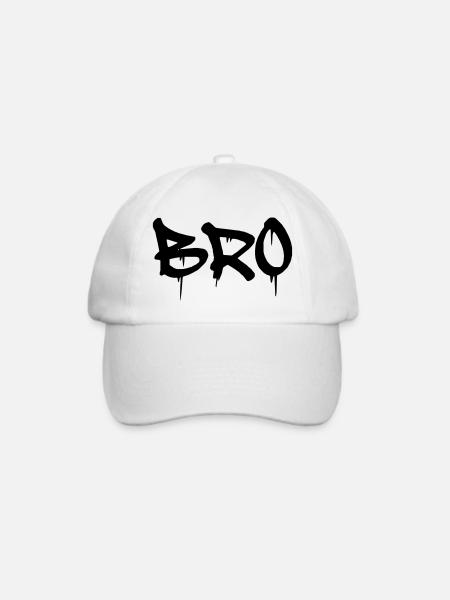 bro - Baseballkappe - Weiß/Weiß