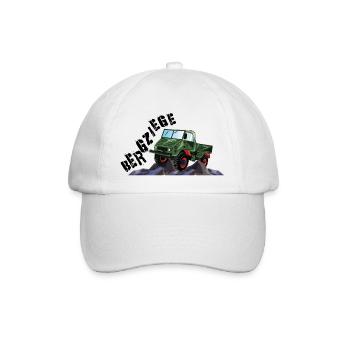 Bergziege - Unimog - Offroad - Oldtimer - Baseballkappe - Weiß/Weiß - Vorne