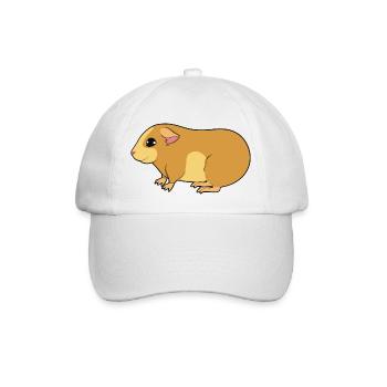 Meerschwein Meerschweinchen - Baseballkappe - Weiß/Weiß - Vorne