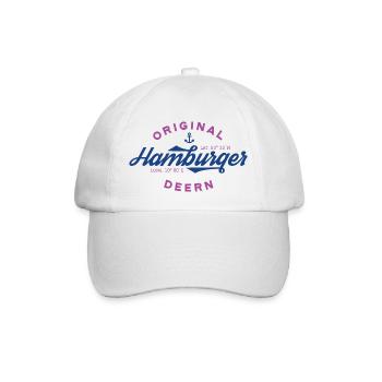 Original Hamburger Deern T-Shirt - Baseballkappe - Weiß/Weiß - Vorne