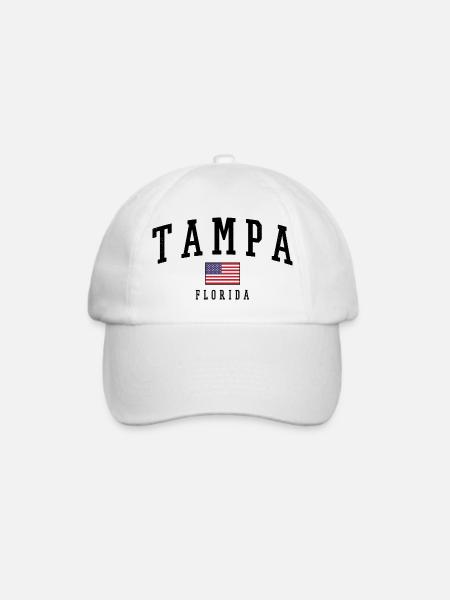 Tampa Florida - Baseballkappe - Weiß/Weiß