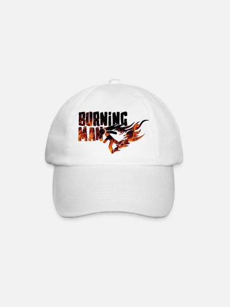 Burning Man - Baseballkappe - Weiß/Weiß
