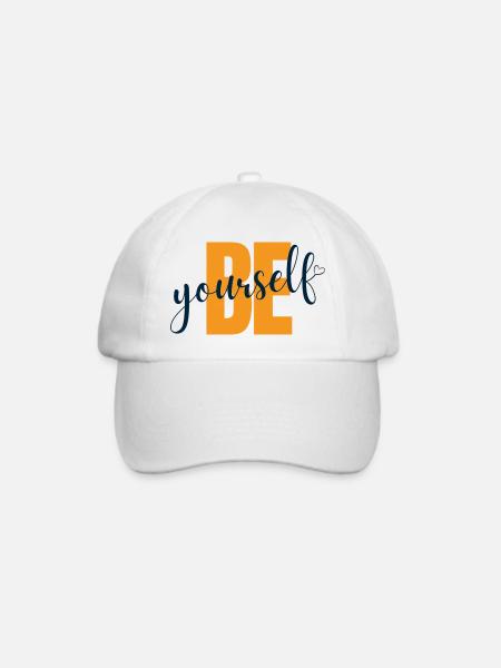 Be yourself - Baseballkappe - Weiß/Weiß
