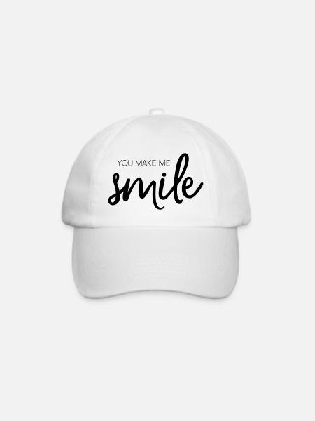 You Make Me Smile - Baseballkappe - Weiß/Weiß