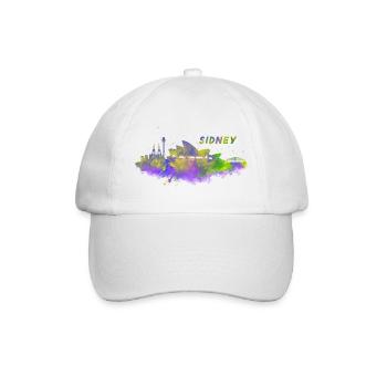 Skyline Sidney in Australien - Baseballkappe - Weiß/Weiß - Vorne