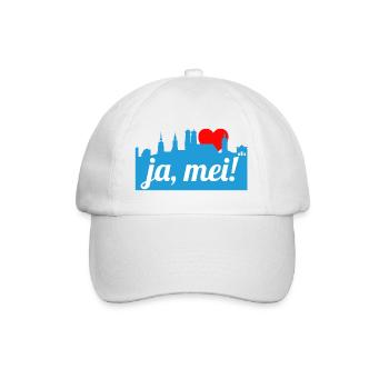 Ja mei! - Baseballkappe - Weiß/Weiß - Vorne