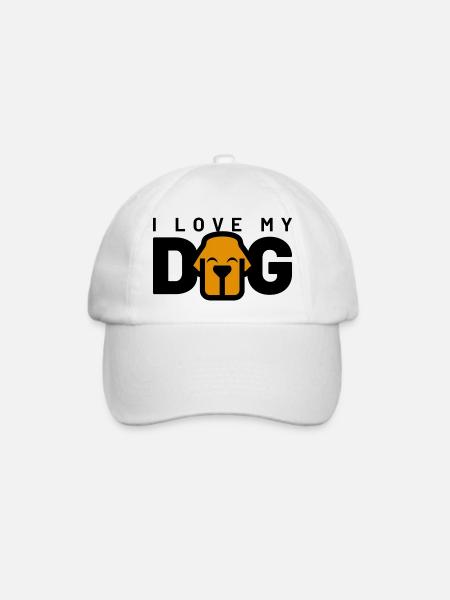 I LOVE MY DOG - Baseballkappe - Weiß/Weiß
