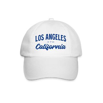 Los Angeles Kalifornien Retro Script - Baseballkappe - Weiß/Weiß - Vorne