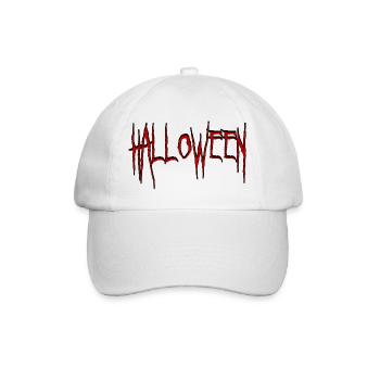 Halloween in Horror Schrift - Baseballkappe - Weiß/Weiß - Vorne
