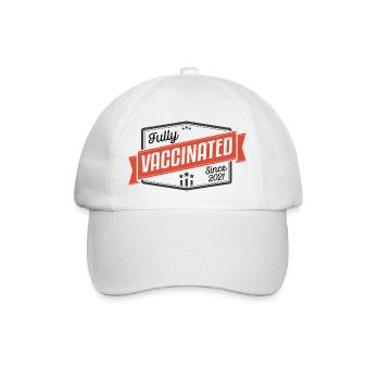 #Vaccinated - Baseballkappe - Weiß/Weiß - Vorne