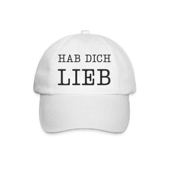 Hab dich lieb - Baseballkappe - Weiß/Weiß - Vorne