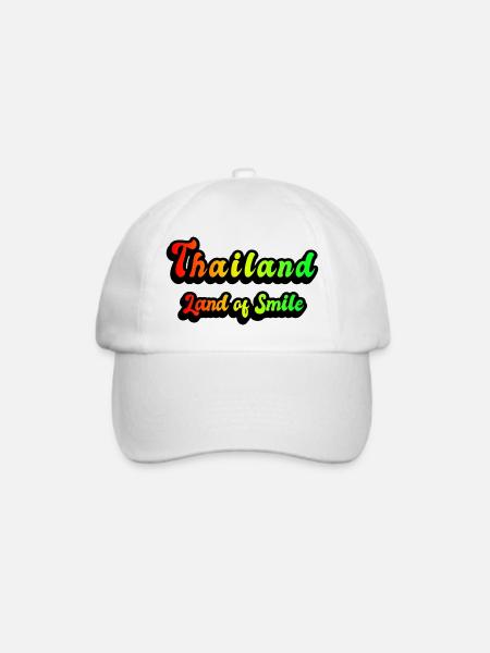Thailand Land des Lächelns - Baseballkappe - Weiß/Weiß