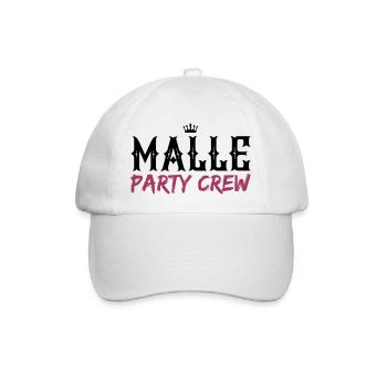 malle party crew - Baseballkappe - Weiß/Weiß - Vorne
