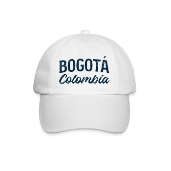 Bogotá Kolumbien Vintage Schriftzug - Baseballkappe - Weiß/Weiß - Vorne