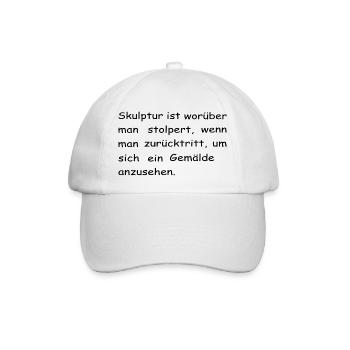 Skulptur ist worüber man stolpert - Baseballkappe - Weiß/Weiß - Vorne